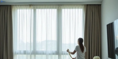 Delicate sheer drape cleaning mentone-vic Matty Curtain Cleaning