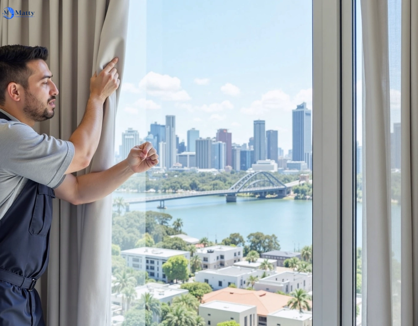 Professional curtain steam cleaning service mentone-vic QLD by Matty Curtain Cleaning