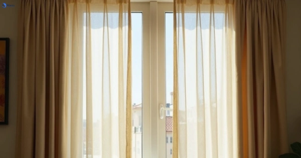 Dull dusty drapes in mentone-vic before professional cleaning